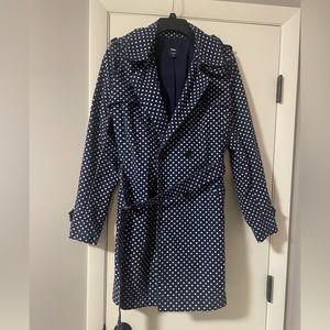 Gap navy/white polka dot hooded jacket
